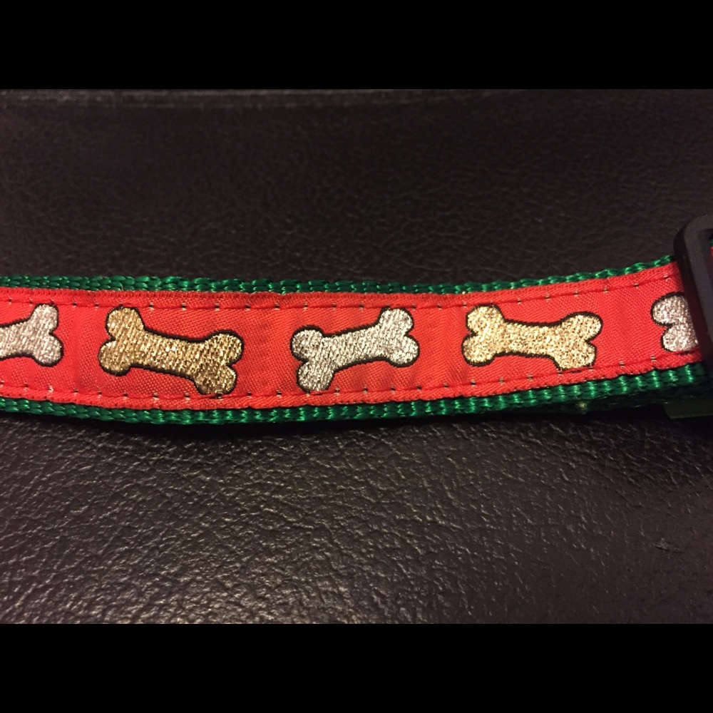 Mudpie Christmas Dog Collar. Medium. Adjustable